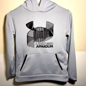 Under Armour Hoodie.  Size (Youth Small) Color (Gray)